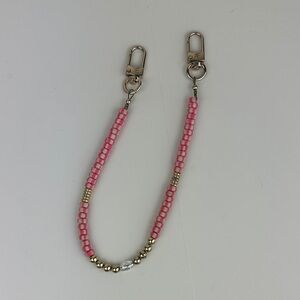 Pink and Gold Beaded Bracelet